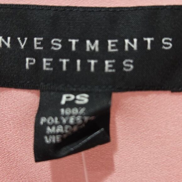 NWT Investments Petite Peach “Olivia” Blouse, Size SP - Picture 5 of 7